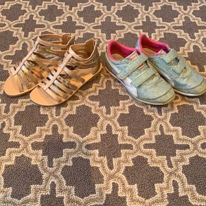 Girls shoe bundle!  Sandals and sneakers!